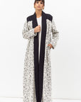 Winter Coat Lace Abaya in White RTW
