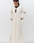 Front Closing Abaya in Offwhite