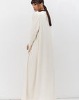 Front Closing Abaya in Offwhite RTW