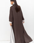 Double Flow Abaya in Matte Taupe RTW