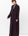 Tuxedo Abaya with Sash in Dark Purple RTW
