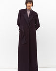 Tuxedo Abaya with Sash in Dark Purple RTW