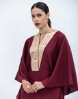 Burgundy Silk Kaftan