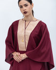 Burgundy Silk Kaftan