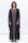 Butterfly Abaya in Navy Blue with Geometric Print