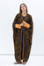 Butterfly Abaya in Black and Amber Pattern