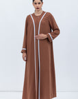 Flowy Soft Caramel Brown Abaya