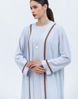 Flowy Soft Light Blue Abaya