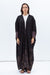 Butterfly Abaya in Black with Copper Print