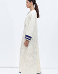 Ivory Kaftan with Blue Details