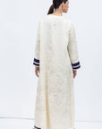 Ivory Kaftan with Blue Details