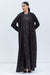 Layer Abaya in Stripy Black