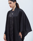 Flow Abaya in Stripy Black RTW