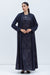 Layer Abaya in Stripy Blue and Purple