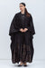 Flow Abaya in Black with Copper Floral Print