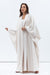 Flow Abaya with Satin Lapel in Cream RTW