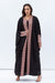 Butterfly Abaya in Black with Geometric Print
