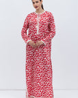 Straight Cut Kaftan in Heart Print