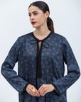 Straight Cut Kaftan with Blue Flower Print