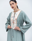 Straight Cut in Green with Silver Japanese Collar RTW