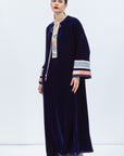 Velvet Kaftan in Rich Royal Blue
