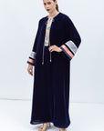 Velvet Kaftan in Rich Royal Blue