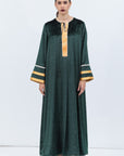 Velvet Kaftan in Rich Emerald Green RTW