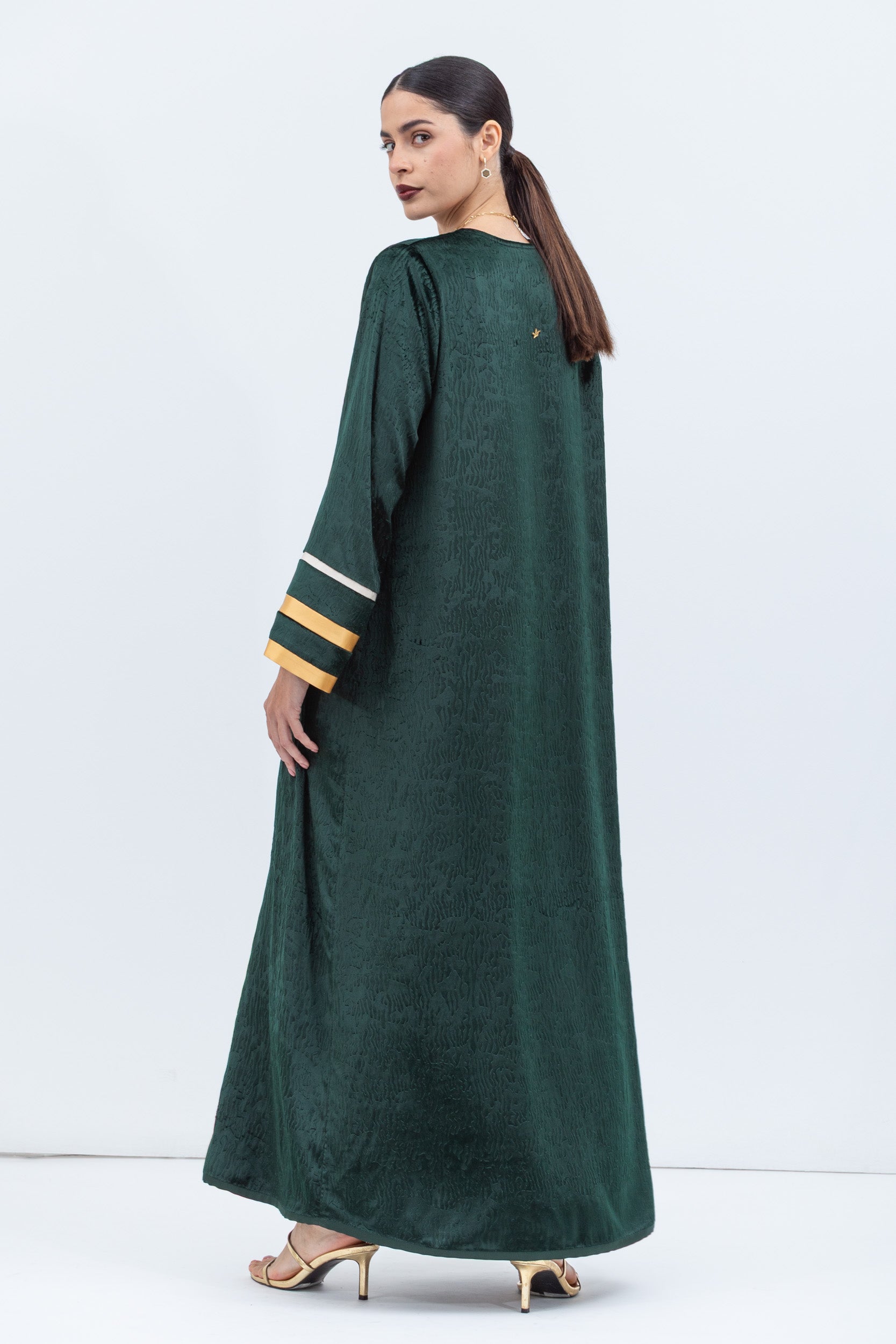 Velvet Kaftan in Rich Emerald Green