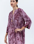 Velvet Kaftan in Crushed Burgundy