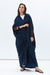Butterfly Abaya in Blue and Brown Pattern