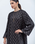 Black and Beige Flowy Kaftan RTW