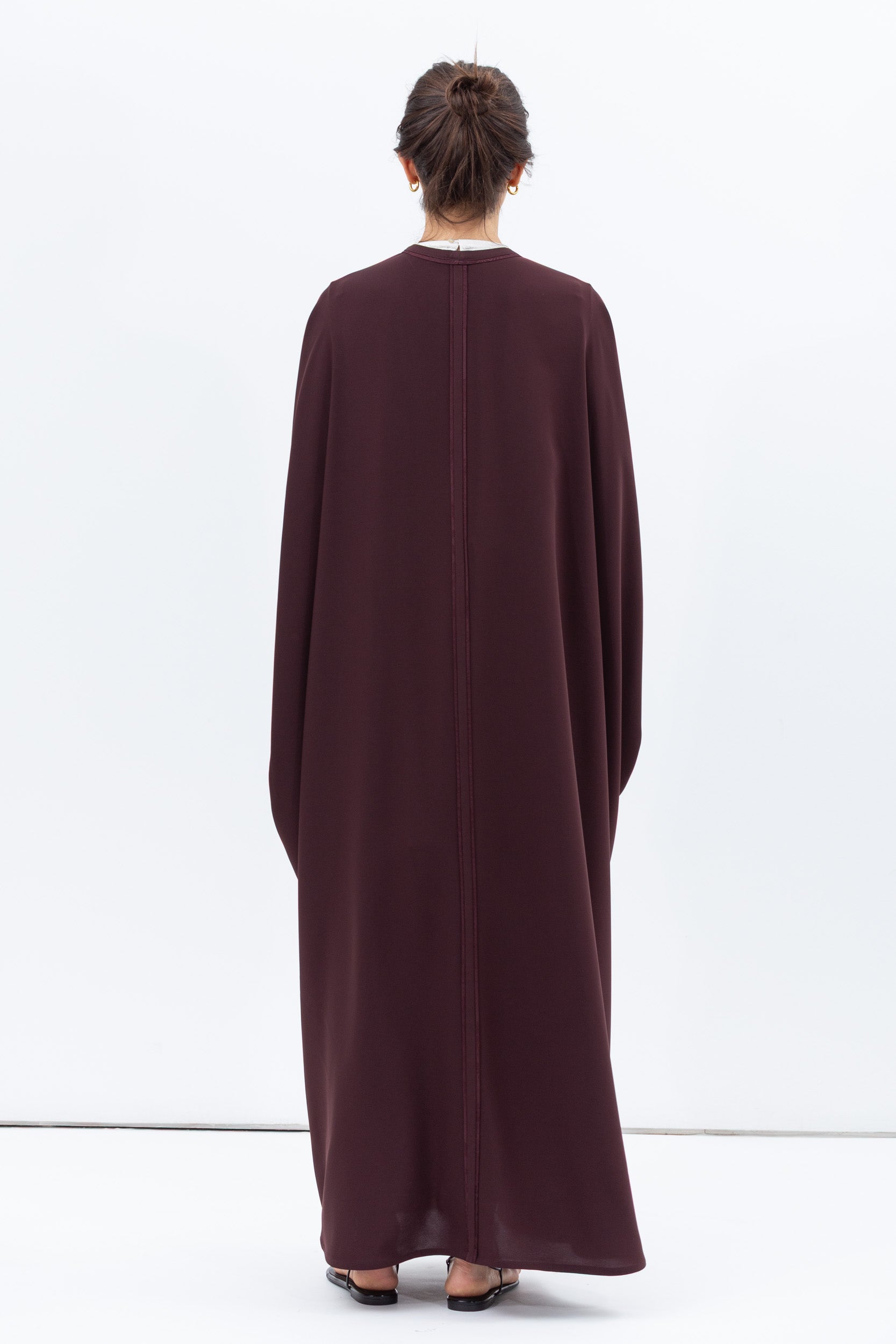Butterfly Abaya in Deep Burgundy RTW