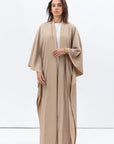 Flow Abaya in Textured Beige RTW