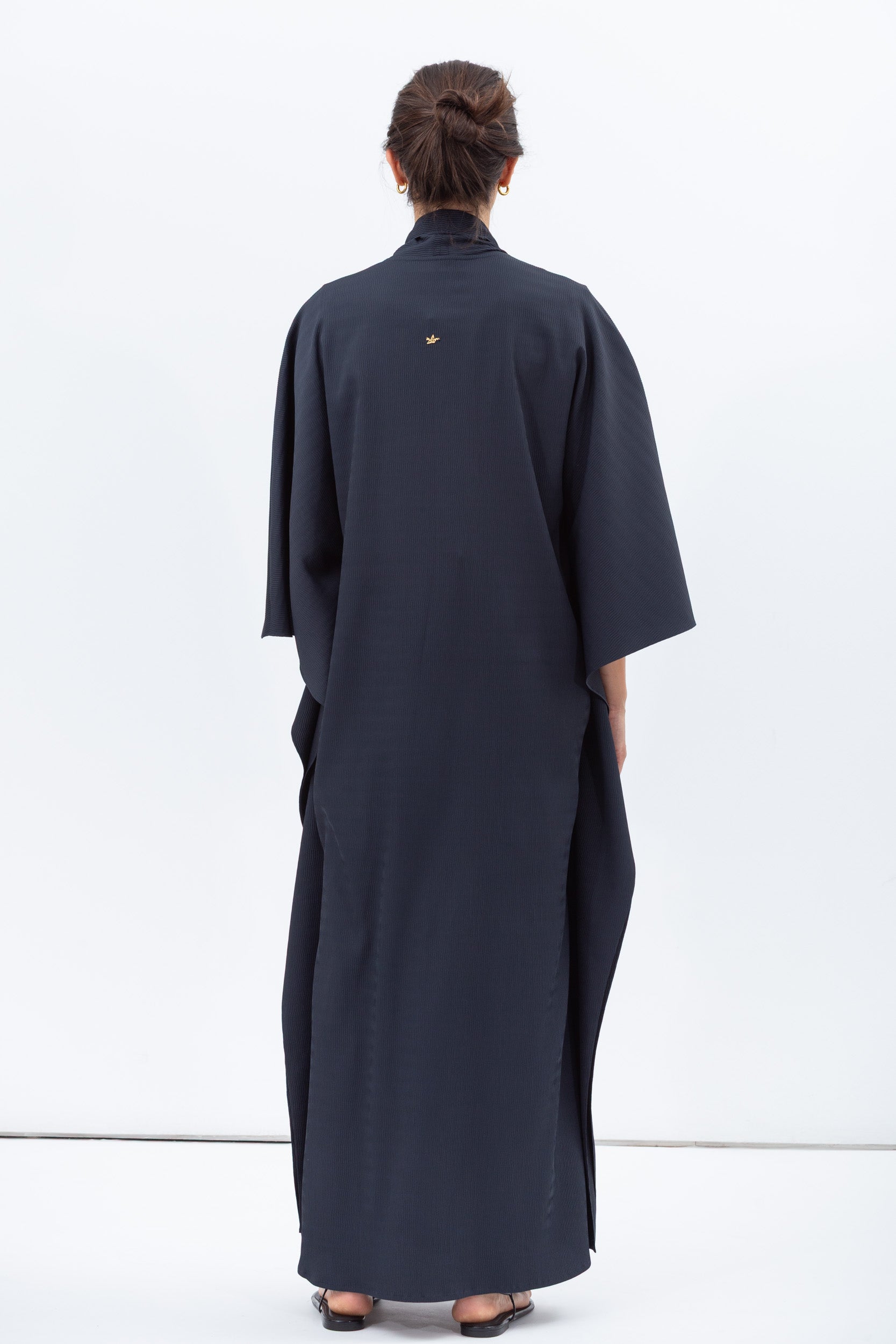 Flow Abaya in Textured Teal Blue RTW