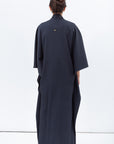 Flow Abaya in Textured Teal Blue RTW