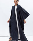 Flow Abaya in Textured Teal Blue RTW