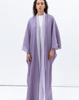 Two Layer Flow Abaya in Lavender