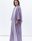 Two Layer Flow Abaya in Lavender