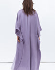 Two Layer Flow Abaya in Lavender