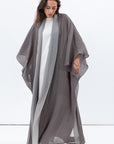 Two Layer Flow Abaya in Olive Green
