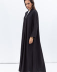 Shawl Lapel Abaya in Black