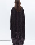 Butterfly Abaya in Black with Purple Print