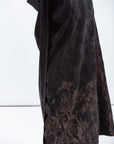 Butterfly Abaya in Black with Copper Print