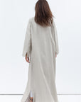 Overlap Abaya in Two Tonal Linen