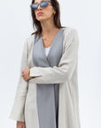 Overlap Abaya in Two Tonal Linen