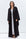 Flow Abaya with Satin Lapel in Black