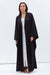 Flow Abaya with Satin Lapel in Black