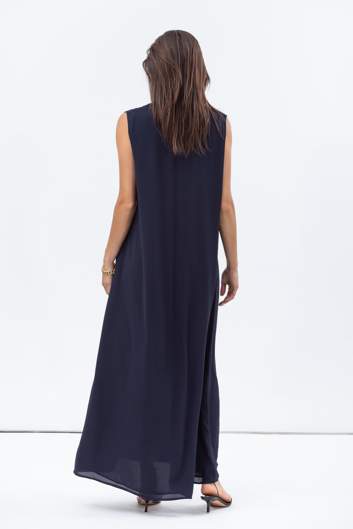 Dress in Navy with Front Tie RTW
