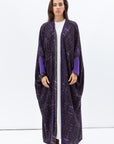 Butterfly Abaya in Purple Pattern