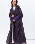 Butterfly Abaya in Purple Pattern